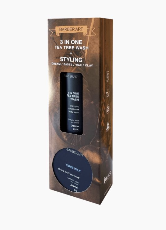 Barber Art 3 in One Wash + Fibre Wax 80g