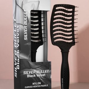 Silver Bullet Black Velvet Curved Vent Paddle Brush